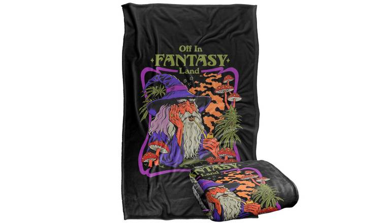 Steven Rhodes Off In Fantasy Land Soft Touch Blanket - 147cm x 91cm