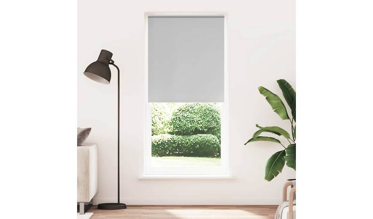 Walplus Polyester Chain Operated Blackout Roller Blind - Grey - 120 x 230 cm