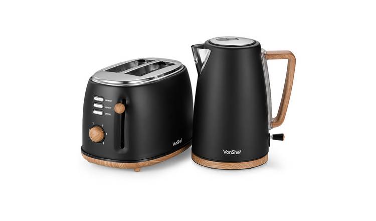 VonShef 1.7L/2 Slice Kettle & Toaster Set - Scandi