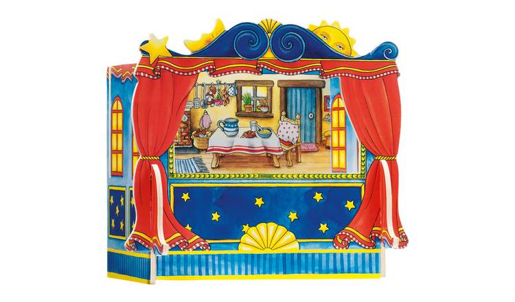 Goki Finger Puppet Theatre with Backdrops Toy Playset - Age 3+