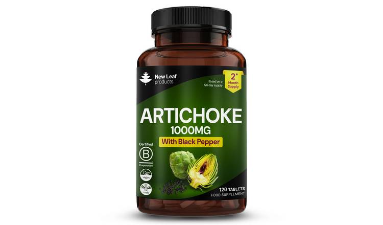New Leaf Artichoke Extract With Black Pepper 1000mg - 120 Tablets