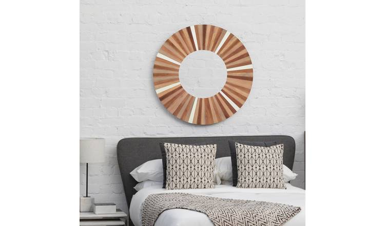 Orsina Barn Wood Wall Mirror – White