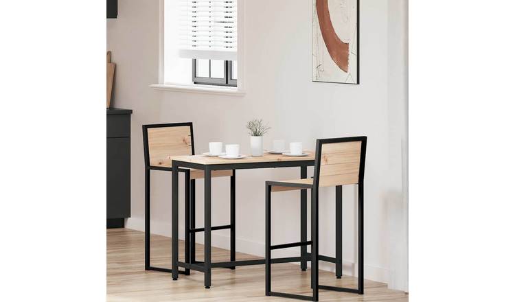 Walplus Engineered Wood Table - Natural - 100 x 50 x 77 cm
