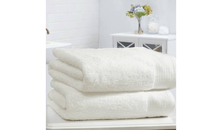 Rapport Home Chatsworth 2 Piece Bath Sheet - 100 x 140cm - Cream