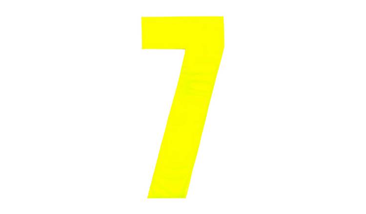 Securit 7 Hi-Vis Bin Number - Yellow