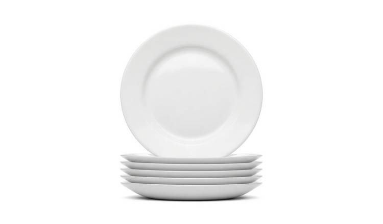 Argon Tableware Round Opalware Side Plates - Pack of 6