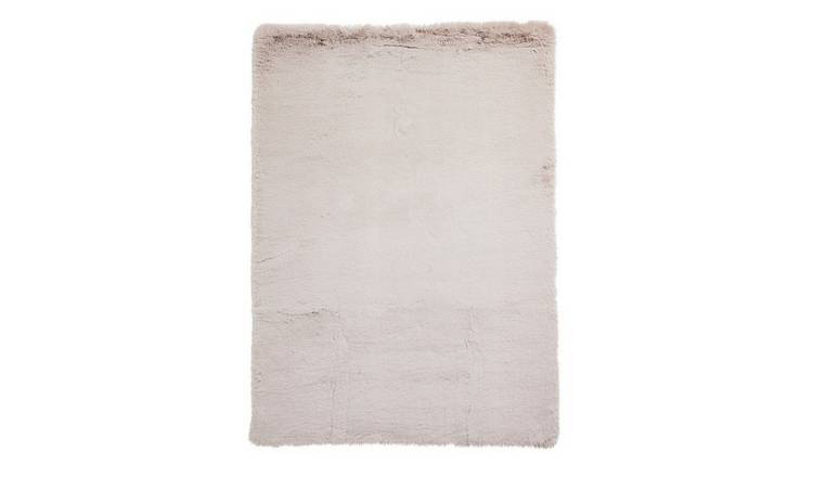 Mega Flooring Silver Shaggy Plain Rug - 60 x 120cm