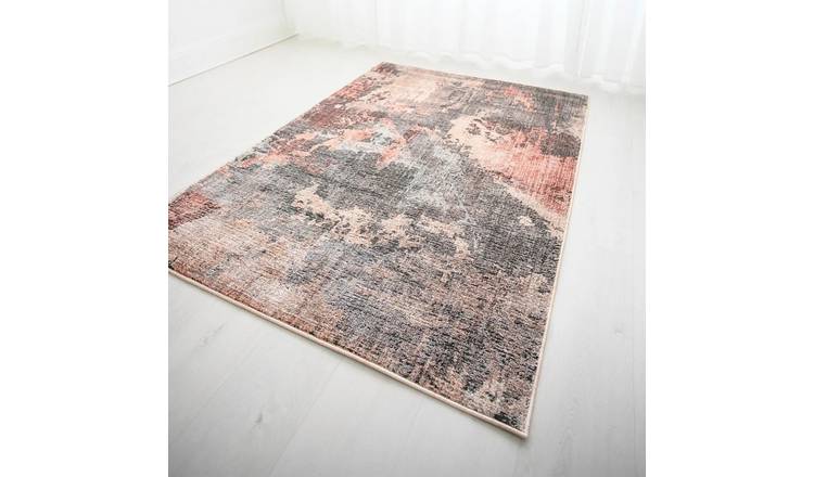 Mega Flooring Pink Traditional Abstract Rug - 60 x 230cm