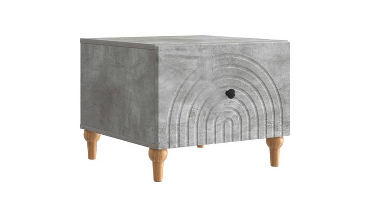 Walplus Living Room Coffee Table - Concrete grey - 49 x 50 x 40 cm