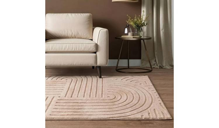OHS Contemporary Tufted Arches Rug - 120 x 170cm - Mink