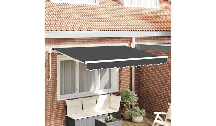 Walplus Polyester Awning Replacement - Anthracite - 250 x 200 cm - 2.5 x 2 cm
