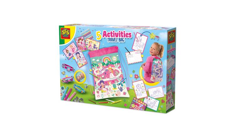 SES Creative Activity Travel Bag 5 In 1 Kids Craft Set