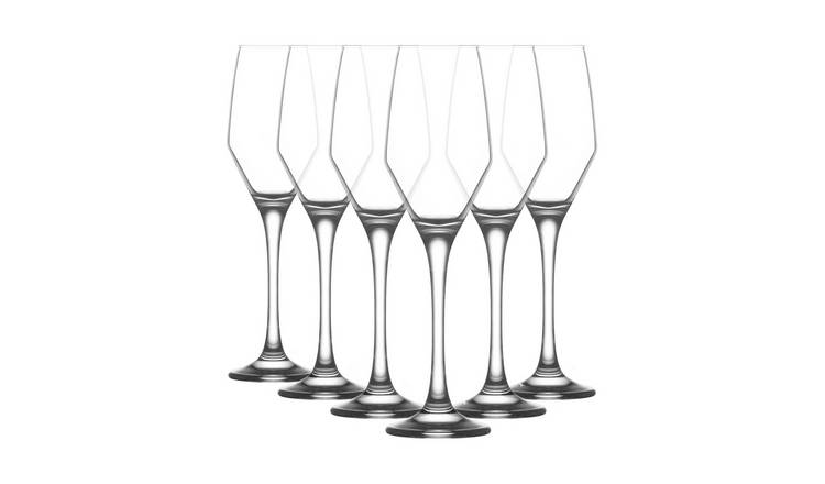LAV Ella Glass Champagne Flutes - 230ml - Pack of 6