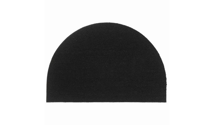 Walplus Half Round Coir Door Mat - Black - 60 x 90 cm