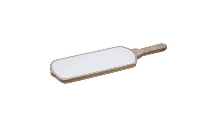 Orsina Kara Mango Wood Paddle Serving Board with Enamel - Assorted