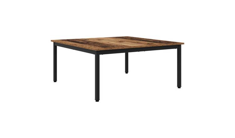 Walplus Engineered Wood Coffee Table - Old wood - 100 x 100 x 45 cm