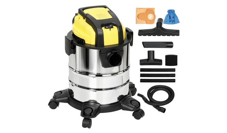 HOMCOM 3-in-1 Wet and Dry Vacuum Cleaner - Yellow