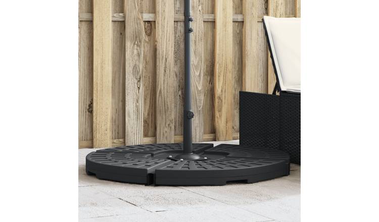 Walplus Parasol Base Weight with Handle for Cross - Black - 46 x 46 x 7.5 cm