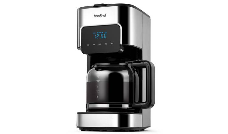 Vonshef Filter Coffee Machine Digital, Programmable, Up to 12 Cups, 1.5L