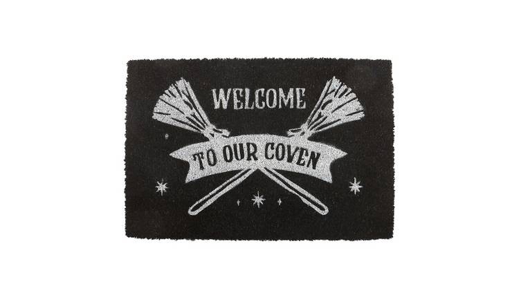 Something Different Welcome To The Coven Door Mat - Black