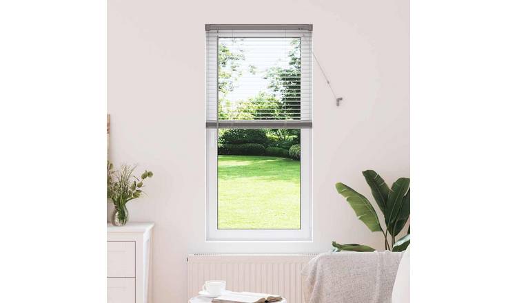Walplus Polyester Window Blind - Silver - 130 x 65 cm