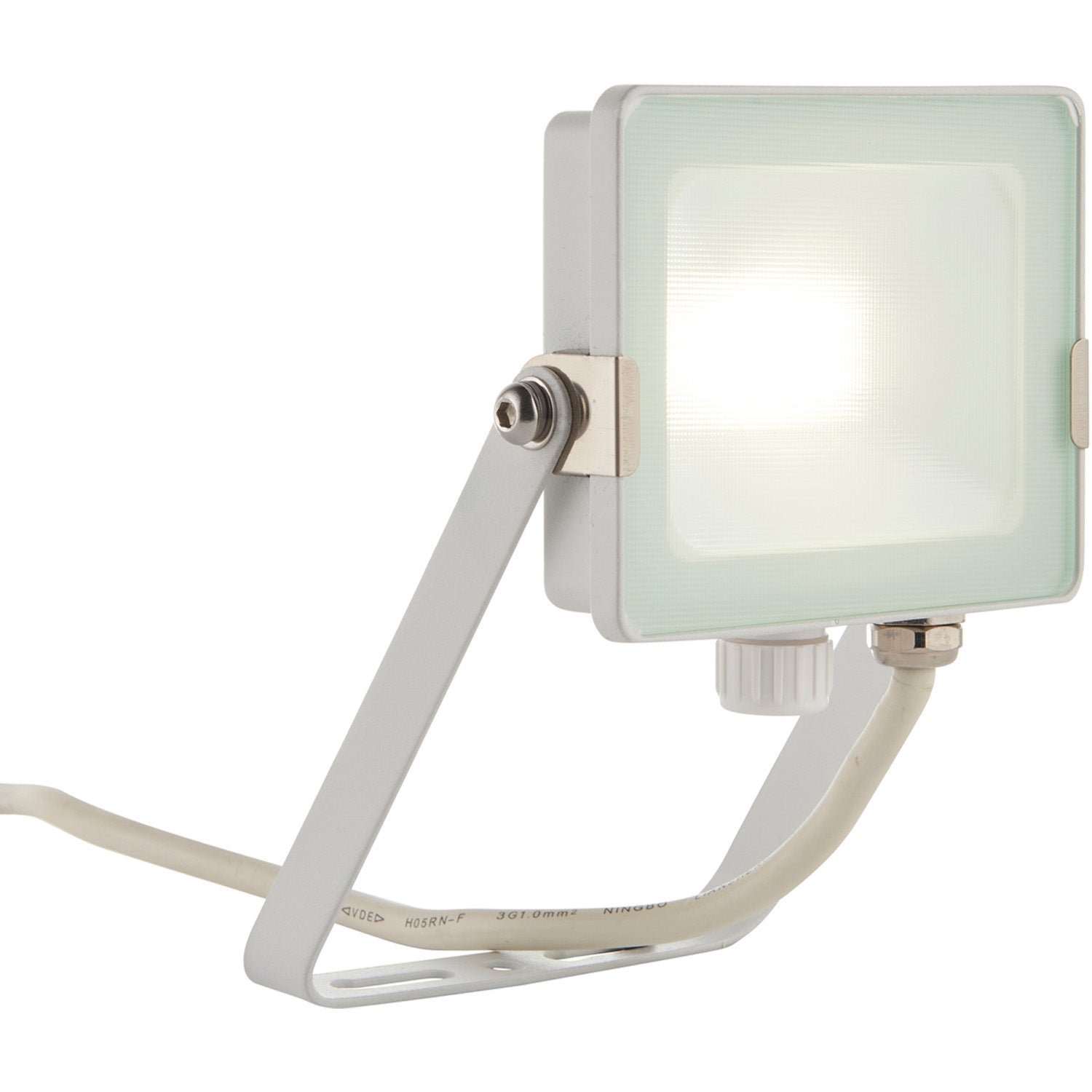 Loops Direct Pack of 4 20W Die Cast Aluminium LED Floodlight - Matt White - Image 3
