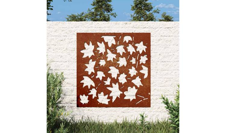 Walplus Corten Maple Leaf Garden Wall Decoration - Rusty - 55 x 55 x 0.7 cm