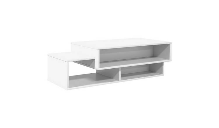 Walplus Engineered Wood Coffee Table - White - 105 x 50 x 32.5 cm