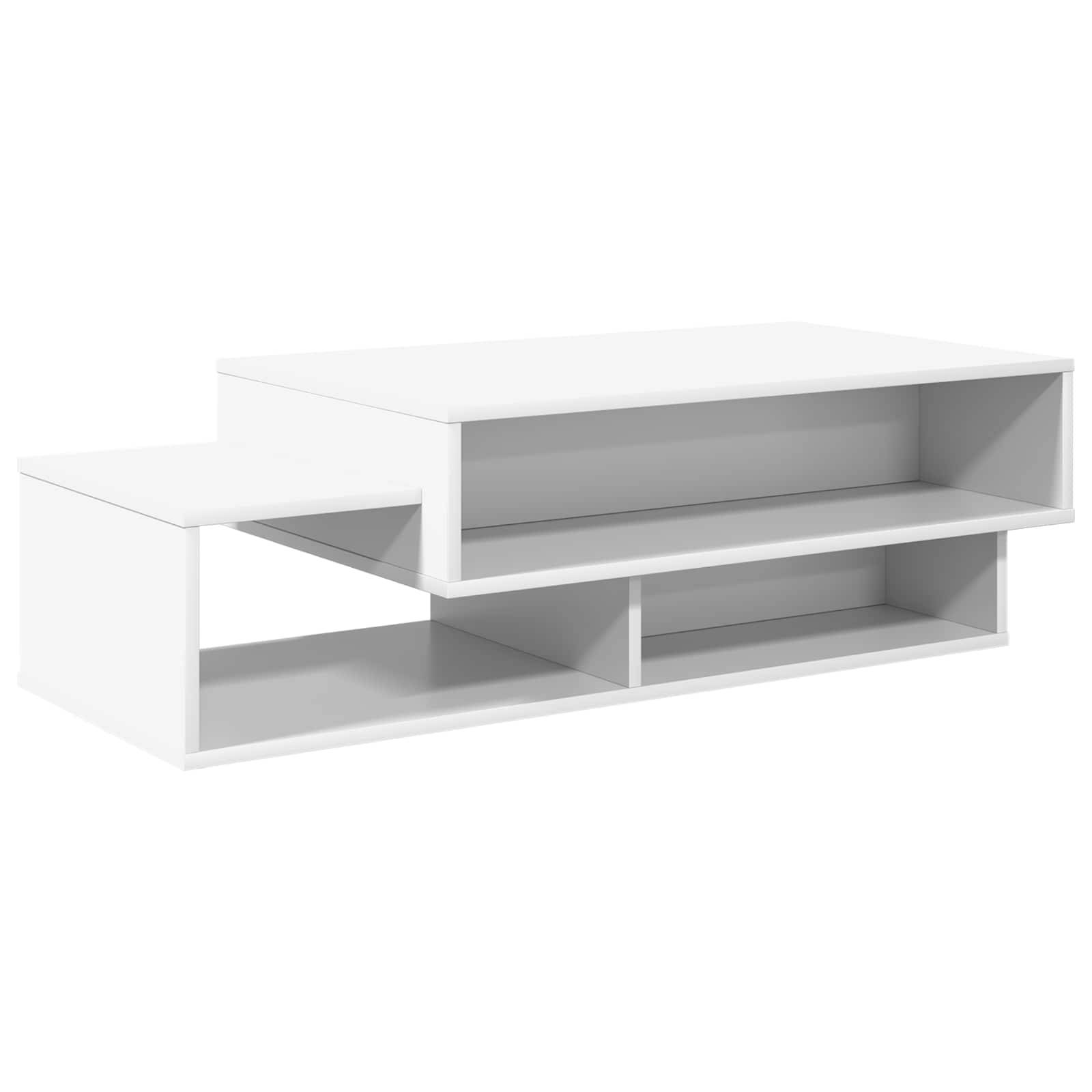 Walplus Engineered Wood Coffee Table - White - 105 x 50 x 32.5 cm - Image 1