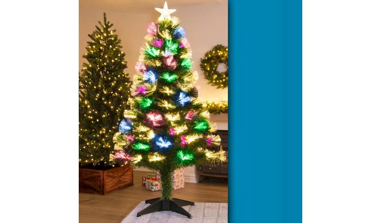 Christmas Tree World 4ft Vesuvius Fir Fibre Optic Christmas Tree