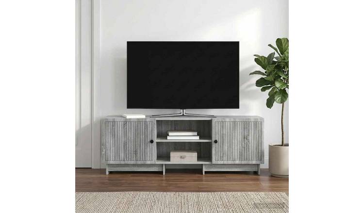 Walplus 2 Door Engineered Wood TV Cabinet - Grey Sonoma - 150 x 31 x 50 cm