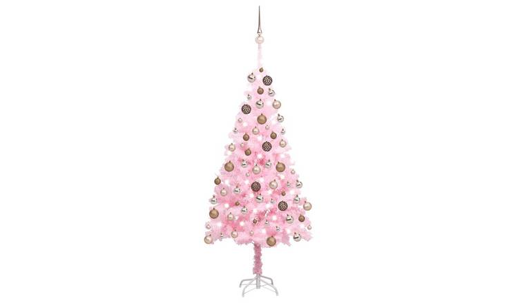 Walplus 150 LED Lights Pre-lit Artificial Christmas Tree - Pink - 150 cm