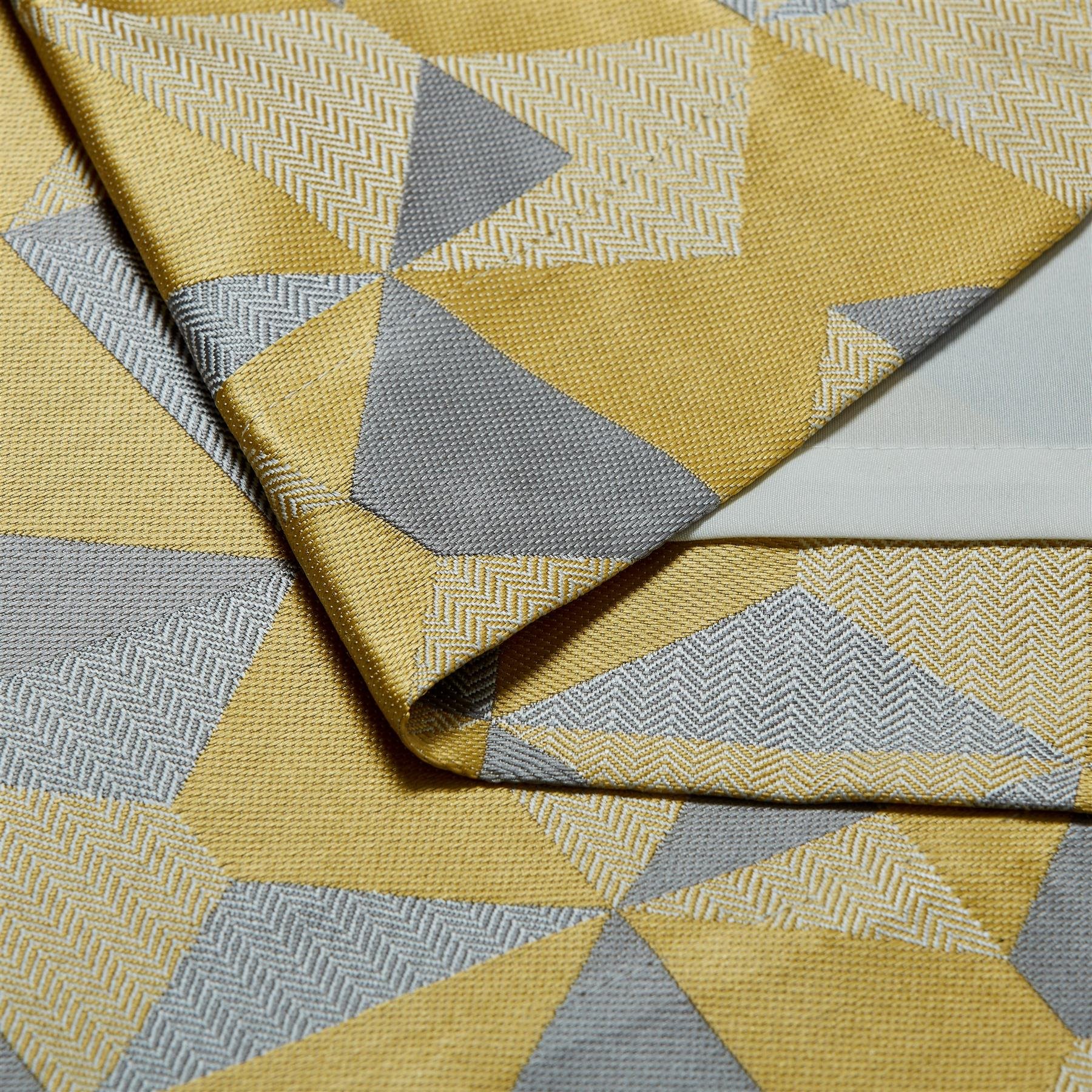 Luxury Living Nordic Lined Eyelet Curtains 117cm x 183cm - Yellow - Image 5