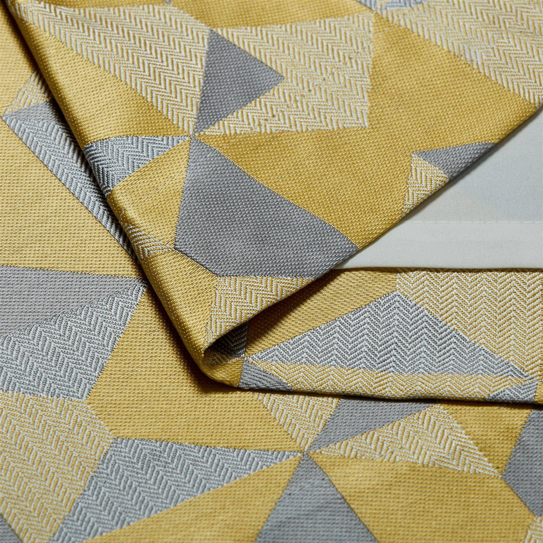 Luxury Living Nordic Lined Eyelet Curtains 117cm x 183cm - Yellow - Image 5