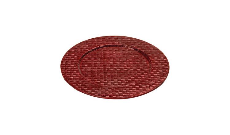 Orsina Pandanus Charger Plate - Red