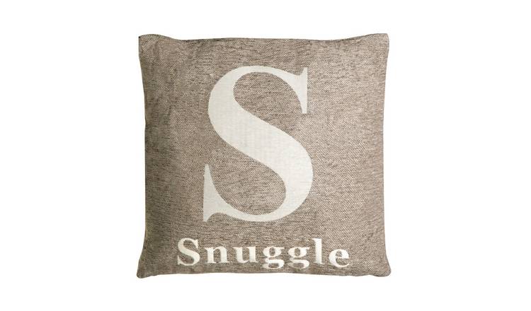 Orsina Words Snuggle Square Cushion – Natural