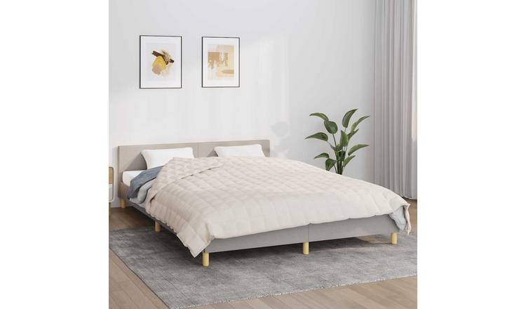 Walplus 11 kg Cotton Weighted Blanket - Light Cream - 220 x 235 cm