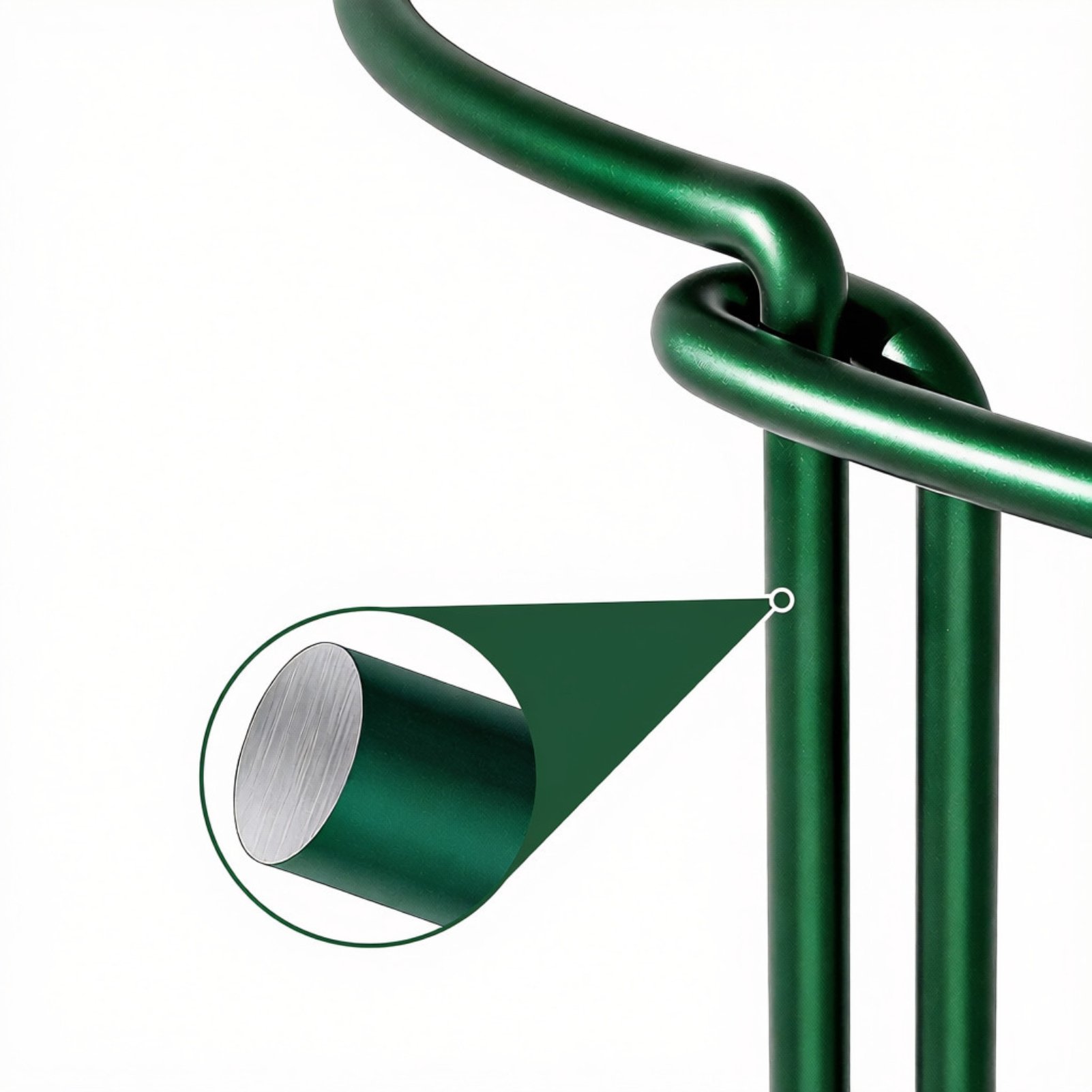 deAO Adjustable Plant Support Metal Stakes 8 Pack - Green - Image 4