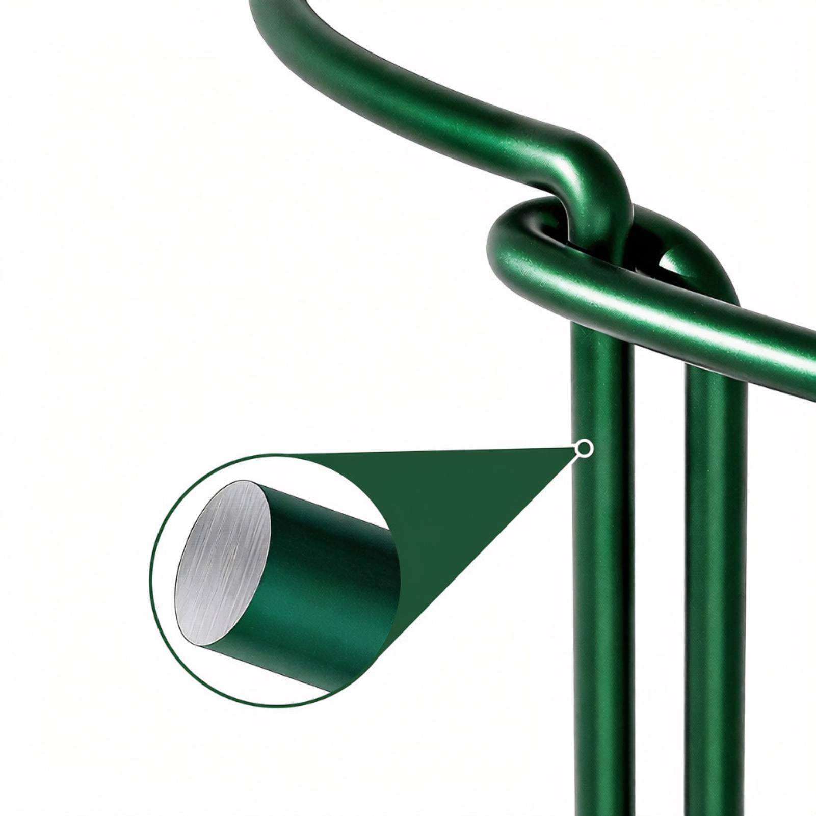 deAO Adjustable Plant Support Metal Stakes 8 Pack - Green - Image 4
