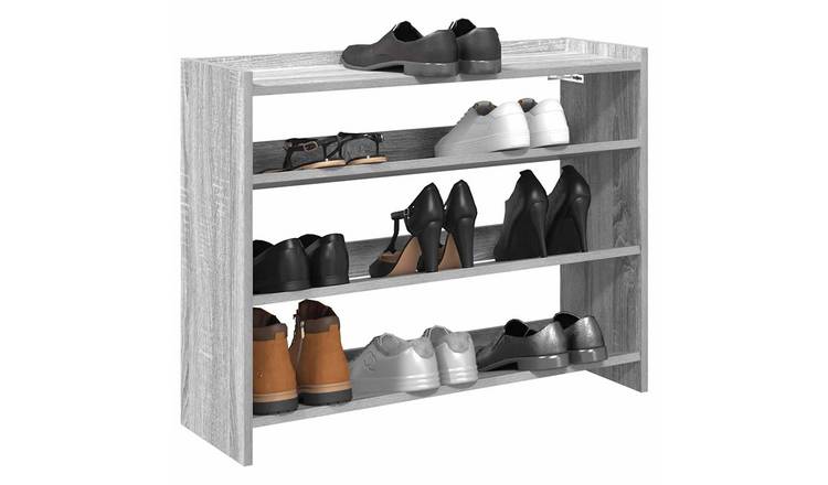 Walplus Engineered Wood Shoe Rack - Grey Sonoma - 80 x 25 x 62 cm