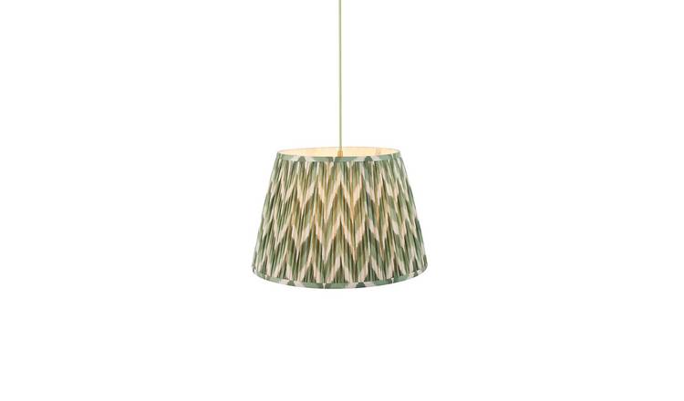 Loops Direct Steel and Fabric LED Pendant Light - Cotswold Green
