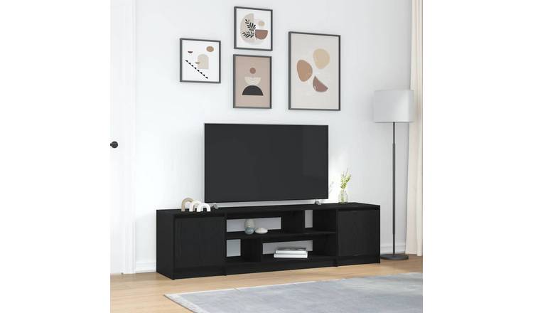 Walplus Engineered Wood TV Cabinet - Dark Oak - 188.5 x 41 x 50 cm