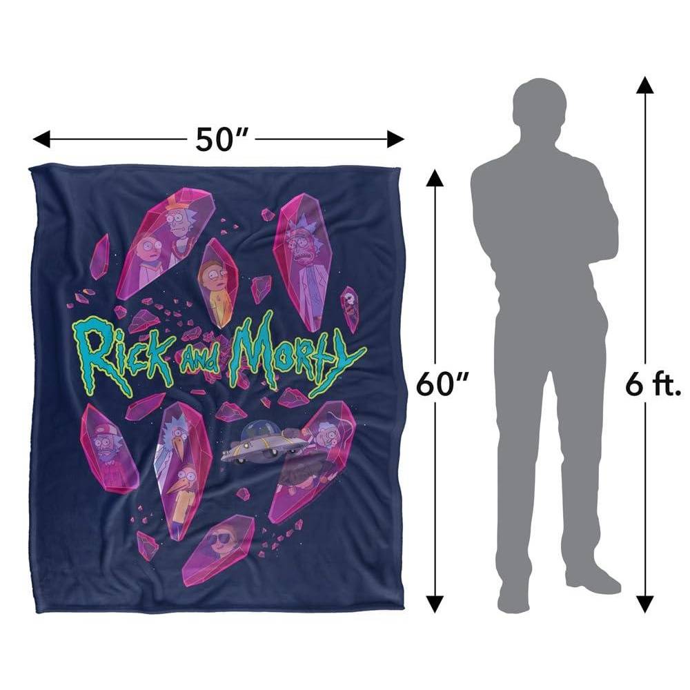 Rick And Morty Death Crystal Futures Soft Touch Blanket - 152cm x 127cm - Image 4