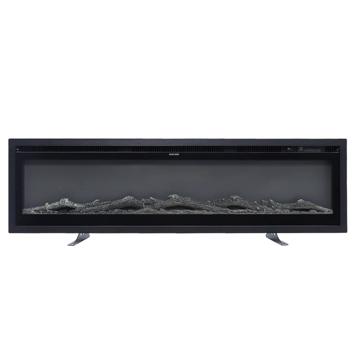Living and Home Electric Fireplace with Remote Control - 152.4x14.2cm - Black - Image 1