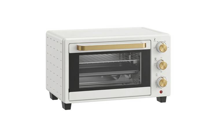 HOMCOM 21L Mini Oven with Grill & Adjustable Temperature - 1400W White