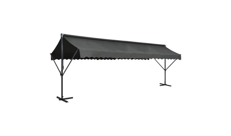 Walplus Polyester Sun Shade - Anthracite - 600 x 300 x 300 cm