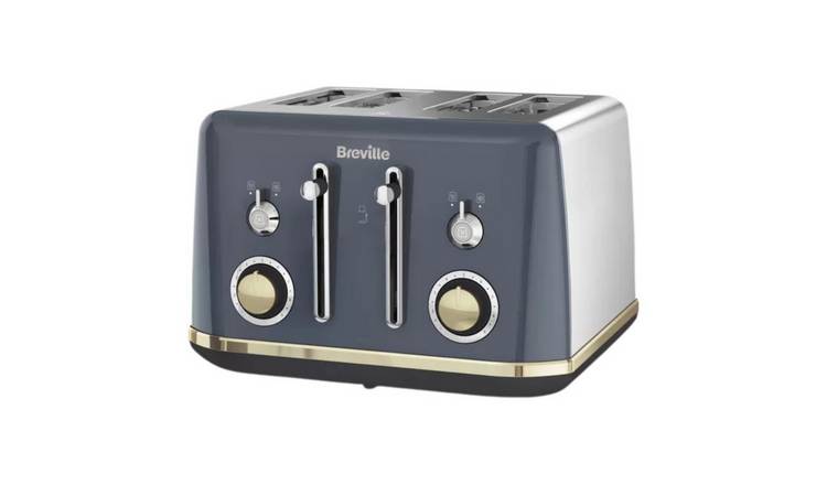 Breville Mostra VTT931 4-Slice Toaster Stainless Steel - Grey