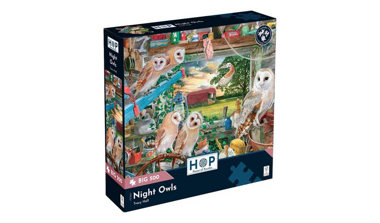 The House of Puzzles Night Owls BIG 500 Piece Jigsaw Puzzle