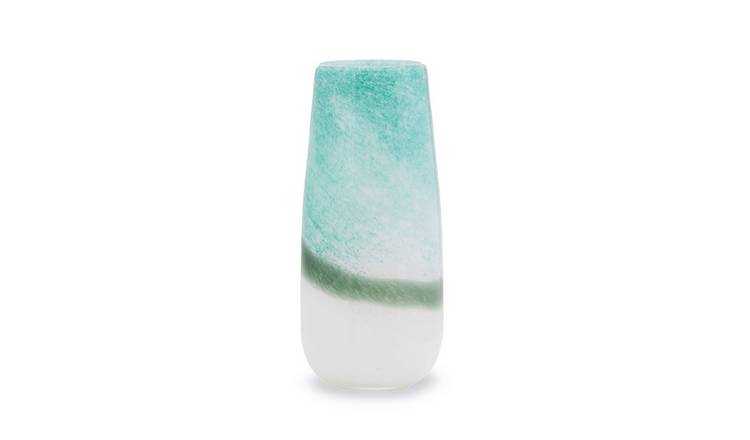 Orsina Celia Large Ombre Vase - Turquoise and White