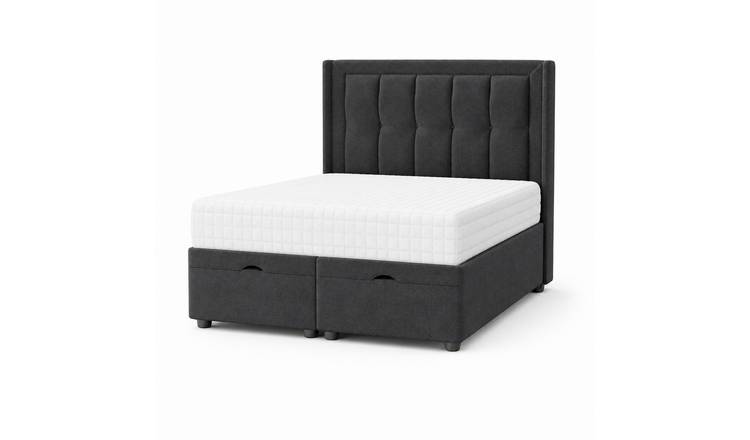 Comfy Deluxe Arlo   4ft6 Double  Ottoman End Lift  Bed Set - Linen Grey